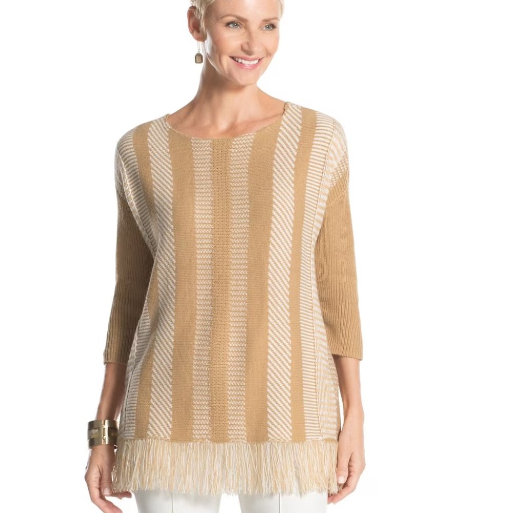 Chico's Filipa Striped Sweater S